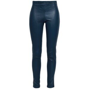 NWT Theory Adbelle Bristol Legging in Arctic Teal Stretch Leather Skinny Pants 0